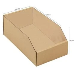 Brown Kraft Cardboard Storage Containers - Length 300 mm - 3.6 To 8.3 l -Storage Equipment Store AIG17324045