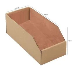 Brown Kraft Cardboard Storage Containers - Length 300 mm - 3.6 To 8.3 l -Storage Equipment Store AIG17324058
