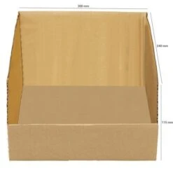 Brown Kraft Cardboard Storage Containers - Length 300 mm - 3.6 To 8.3 l -Storage Equipment Store AIG17324060
