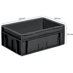 European-standard Container - Solid - Black - Recycled -Storage Equipment Store AIG17324522