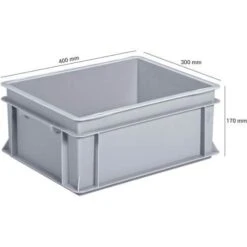 Grey Stacking Containers 6L To 30L - 400mm -Storage Equipment Store AIG17324530
