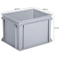 Grey Stacking Containers 6L To 30L - 400mm -Storage Equipment Store AIG17324532
