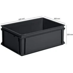 European-standard Container - Solid - Black - Recycled -Storage Equipment Store AIG17324545