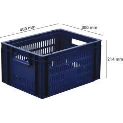 Euro Stacking Container - Ventilated Sides & Solid Base - Manutan UK -Storage Equipment Store AIG17384042