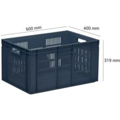 Euro Stacking Container - Ventilated Sides & Solid Base - Manutan UK -Storage Equipment Store AIG17384149
