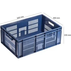 Euro Stacking Container - Ventilated Sides & Solid Base - Manutan UK -Storage Equipment Store AIG17384150