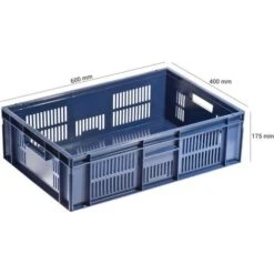 Euro Stacking Container - Ventilated Sides & Solid Base - Manutan UK -Storage Equipment Store AIG17384151