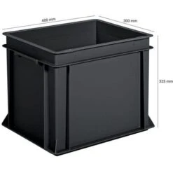 European-standard Container - Solid - Black - Recycled -Storage Equipment Store AIG17455671