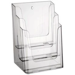 A4 Leaflet Holder - Transparent Standing Displays - Manutan UK -Storage Equipment Store AIG1803042