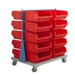 Double Sided Trolley (1200h X 1000w) With Bins -Storage Equipment Store AIG19795708