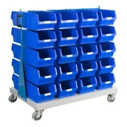 Double Sided Trolley (1200h X 1000w) With Bins -Storage Equipment Store AIG19795709