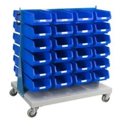 Double Sided Trolley (1200h X 1000w) With Bins -Storage Equipment Store AIG19795711