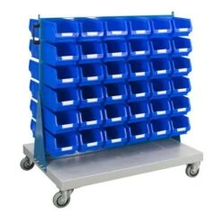 Double Sided Trolley (1200h X 1000w) With Bins -Storage Equipment Store AIG19795713