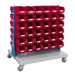 Double Sided Trolley (1200h X 1000w) With Bins -Storage Equipment Store AIG19795714
