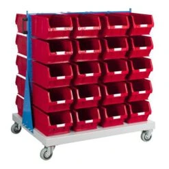 Double Sided Trolley (1200h X 1000w) With Bins -Storage Equipment Store AIG19799829