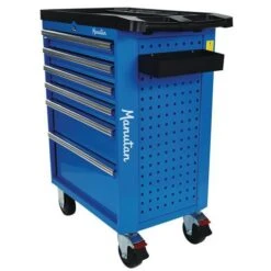 Tool Trolley - 6/7 Drawers - Perforated Sides & Bottle Tray - Manutan 27 Tool Trolley - 6/7 Drawers - Perforated Sides & Bottle Tray - Manutan -Storage Equipment Store AIG20607582