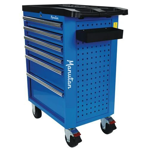 Tool Trolley - 6/7 Drawers - Perforated Sides & Bottle Tray - Manutan 8 Tool Trolley - 6/7 Drawers - Perforated Sides & Bottle Tray - Manutan - Image 6