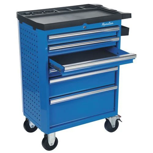 Tool Trolley - 6/7 Drawers - Perforated Sides & Bottle Tray - Manutan 12 Tool Trolley - 6/7 Drawers - Perforated Sides & Bottle Tray - Manutan - Image 10