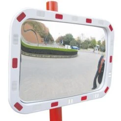 90° Rectangular Safety Mirror - Convex - Outdoor Traffic - Manutan UK -Storage Equipment Store AIG2063586