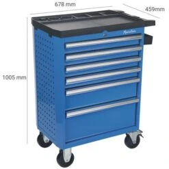 Tool Trolley - 6/7 Drawers - Perforated Sides & Bottle Tray - Manutan 39 Tool Trolley - 6/7 Drawers - Perforated Sides & Bottle Tray - Manutan -Storage Equipment Store AIG21151765