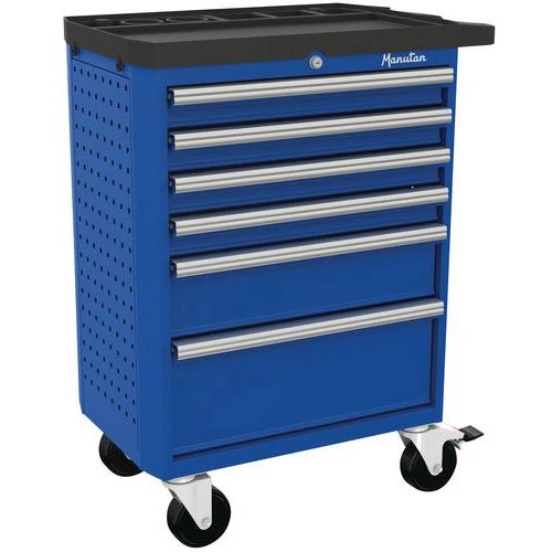 Tool Trolley - 6/7 Drawers - Perforated Sides & Bottle Tray - Manutan 15 Tool Trolley - 6/7 Drawers - Perforated Sides & Bottle Tray - Manutan - Image 13