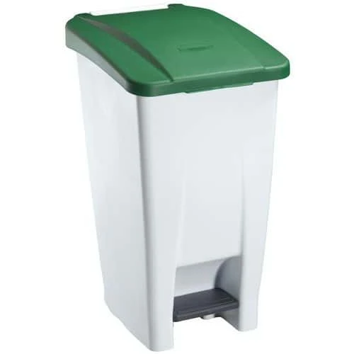 Plastic Mobile Pedal Bin - 60-Litre Capacity - Food Waste - Manutan UK 3 Plastic Mobile Pedal Bin - 60-Litre Capacity - Food Waste - Manutan UK