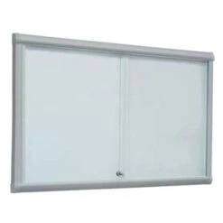 Leader Indoor Enclosed Bulletin Board With Sliding Doors - Aluminium Board - Security Glass Door -Storage Equipment Store AIG2324059
