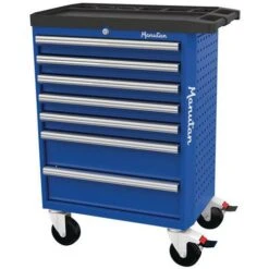 Tool Trolley - 6/7 Drawers - Perforated Sides & Bottle Tray - Manutan 35 Tool Trolley - 6/7 Drawers - Perforated Sides & Bottle Tray - Manutan -Storage Equipment Store AIG2327466