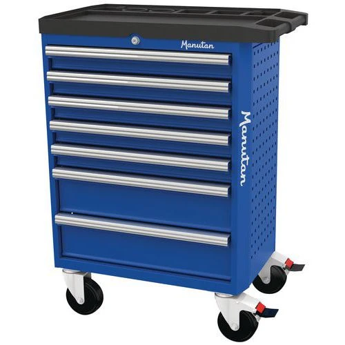 Tool Trolley - 6/7 Drawers - Perforated Sides & Bottle Tray - Manutan 16 Tool Trolley - 6/7 Drawers - Perforated Sides & Bottle Tray - Manutan - Image 14