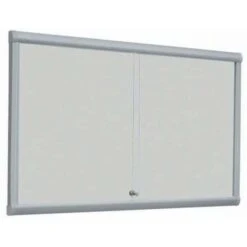 Leader Indoor Enclosed Bulletin Board With Sliding Doors - Aluminium Board - Security Glass Door -Storage Equipment Store AIG2327709