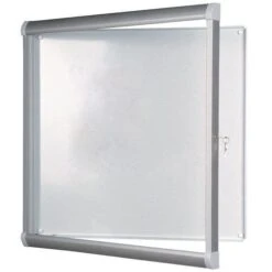 Stylish Indoor Enclosed Bulletin Board - Aluminium Board - Glass Security Door -Storage Equipment Store AIG2341376
