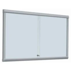Leader Indoor Enclosed Bulletin Board With Sliding Doors - Aluminium Board - Security Glass Door -Storage Equipment Store AIG2352517