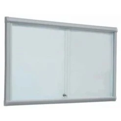 Leader Indoor Enclosed Bulletin Board With Sliding Doors - Aluminium Board - Security Glass Door -Storage Equipment Store AIG2356501