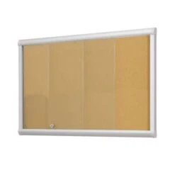 Leader Indoor Enclosed Bulletin Board With Sliding Doors - Cork Board - Security Glass Door -Storage Equipment Store AIG2364154