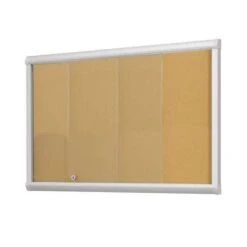 Leader Indoor Enclosed Bulletin Board With Sliding Doors - Cork Board - Security Glass Door -Storage Equipment Store AIG2397896