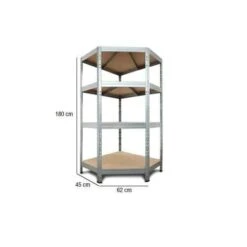 Rapid 3 Pro Corner Shelving Bay - 1800h With 5 Shelves -Storage Equipment Store AIG27116747
