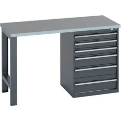 Bott Cubio Heavy Duty Workbench With Lino Worktop HxWxD 940x1500x750mm -Storage Equipment Store AIG29686288