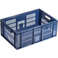 Euro Stacking Container - Ventilated Sides & Solid Base - Manutan UK -Storage Equipment Store AIG2980348