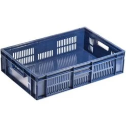 Euro Stacking Container - Ventilated Sides & Solid Base - Manutan UK -Storage Equipment Store AIG2980350