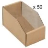 Brown Kraft Cardboard Storage Containers - Length 200 mm - 2.4 l -Storage Equipment Store AIG3035504