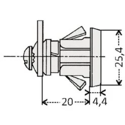 Cam Lock - 20 Mm Body Length - Round Head -Storage Equipment Store AIG307003