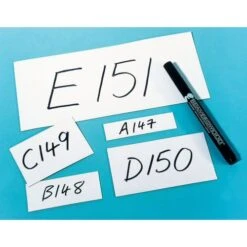 Magnetic & Erasable Labels - Red - Dry Wipe - LxW 80x25mm - Manutan UK -Storage Equipment Store AIG323934