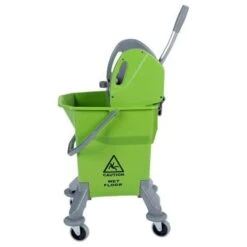 Mobile Mop Bucket With Wringer & Spout - 25 Litre Capacity - Manutan -Storage Equipment Store AIG34590511