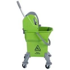 Mobile Mop Bucket With Wringer & Spout - 25 Litre Capacity - Manutan -Storage Equipment Store AIG34590512
