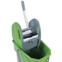 Mobile Mop Bucket With Wringer & Spout - 25 Litre Capacity - Manutan -Storage Equipment Store AIG34590514
