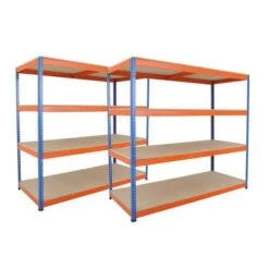 2 Bay Rapid 1 Heavy Duty Shelving With 4 Chipboard Shelves - 1980h 2440w 610d - Offer -Storage Equipment Store AIG34646857