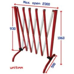 Extendable Work Site Barrier - Manutan -Storage Equipment Store AIG3476492