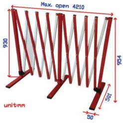 Extendable Work Site Barrier - Manutan -Storage Equipment Store AIG3476493