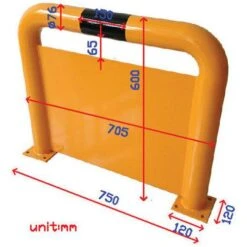 Traffic Barrier - Hoop Barrier With Under-run - Manutan UK -Storage Equipment Store AIG3476515