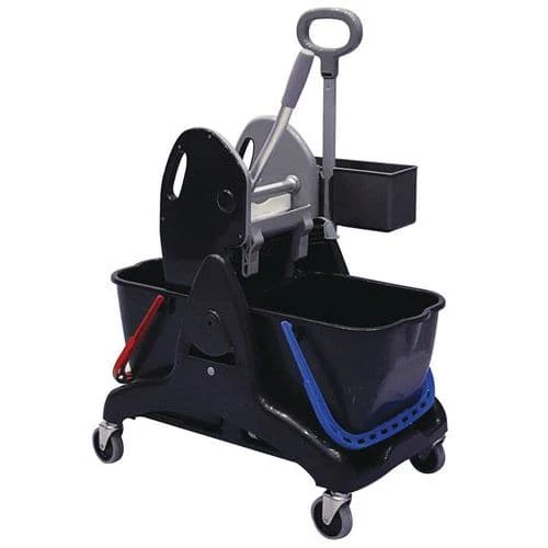 Mop Bucket Cart/Cleaning Trolley - X2 25 Litre Buckets - Manutan 3 Mop Bucket Cart/Cleaning Trolley - X2 25 Litre Buckets - Manutan